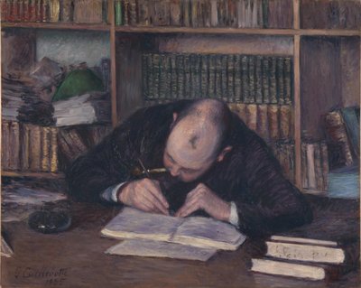 Portrett av bokhandleren E. J. Fontaine, 1885 av Gustave Caillebotte