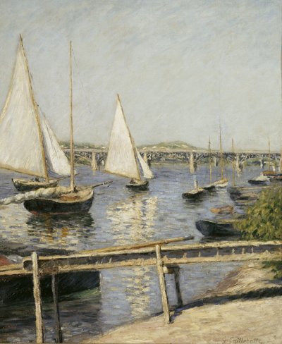 Seilbåter ved Argenteuil, ca. 1888 av Gustave Caillebotte