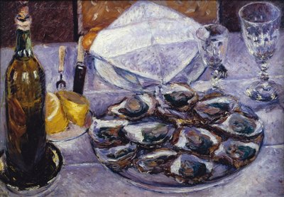 Stilleben med østers, 1881 av Gustave Caillebotte