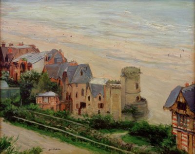 Trouville, stranden og villaene av Gustave Caillebotte