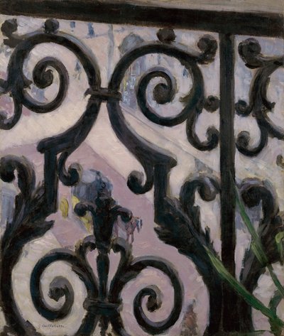 Utsikt fra en balkong av Gustave Caillebotte