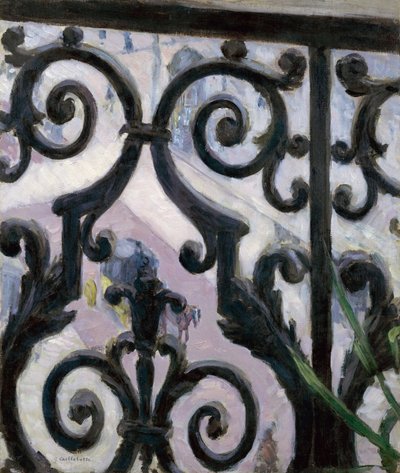 Utsikt fra balkongen - Utsikt fra en balkong - Maleri av Gustave Caillebotte (1848-1894) av Gustave Caillebotte