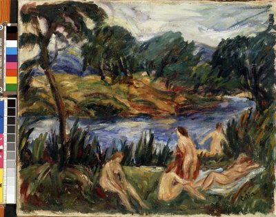"Women at the river" (Women at the river) Maleri av Gustave Colin (1829-1910) Olje på lerret. Ekspresjonisme. Mikalojus Konstantinas Ciurlionis kunstmuseum, Kaunas, Litauen av Gustave Colin