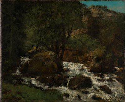 A Brook in the Forest, Jura, ca. 1865 (olje på lerret) av Gustave Courbet