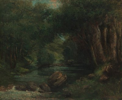 En bekk i skogen, ca. 1868-77. av Gustave Courbet