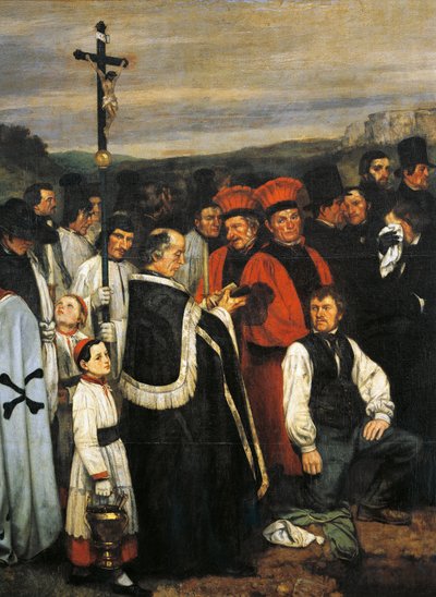 En begravelse på Ornans av Gustave Courbet