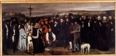 En begravelse i Ornans. Maleri av Gustave Courbet (1819-1877) av Gustave Courbet