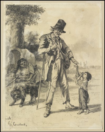 Almisser fra en tigger i Ornans, 1868 av Gustave Courbet