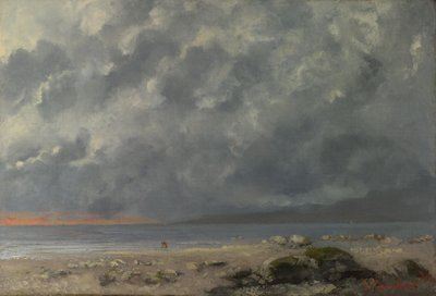 Strandscene av Gustave Courbet