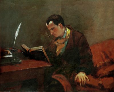 Charles Baudelaire, fransk poet (olje på lerret) av Gustave Courbet