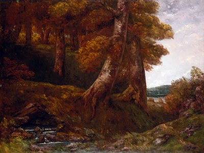 Entering the Forest, ca. 1855 (olje på lerret) av Gustave Courbet