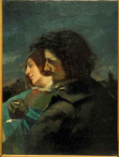 Glade elskere. Maleri av Gustave Courbet av Gustave Courbet