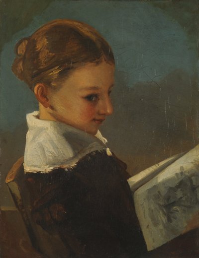 Julieta Courbet i en alder av ti av Gustave Courbet