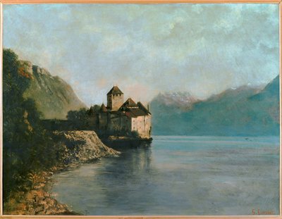 Chillon slott (lerret) av Gustave Courbet