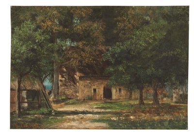Mor Toutains hage i Honfleur, ca. 1859-61 av Gustave Courbet