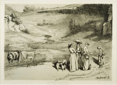 Landsbyens damer av Gustave Courbet
