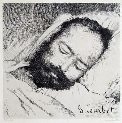 Mortuary-portrett av Proudhon, 20/01/1865 - av Gustave Courbet av Gustave Courbet