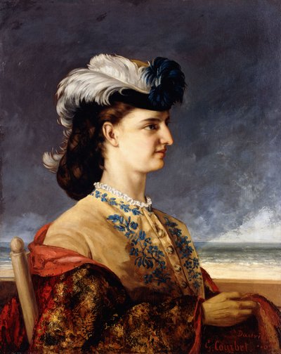 Portrett av grevinne Karoly, 1865 av Gustave Courbet