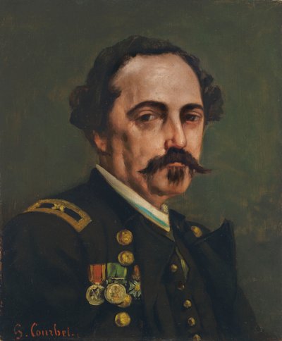 Portrett av general Gustave Paul Cluseret 1823-1900. av Gustave Courbet