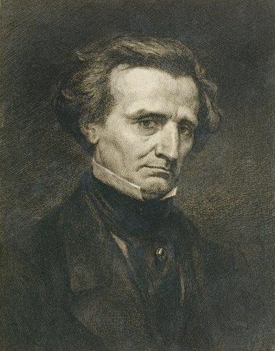 Portrett av Hector Berlioz (1803-69) gravert av A. Gilbert, pub. i 