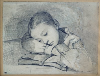 Portrett av Juliette Courbet som sover. Tegning ved blygruven av Gustave Courbet (1819-1877). 1841. Dim. 0,20 x 0,26. Paris, Musee d'Orsay av Gustave Courbet