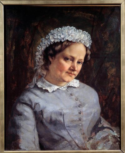 Portrett av Madame Proudhon (1822-1900), kone til filosofen, sosiologen franske Pierre Joseph Proudhon (1809-1865) Maleri av Gustave Courbet (1819-1877) 1865 Søn. 0,73x0,59 m av Gustave Courbet