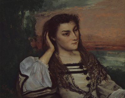 Reverie Portrait of Gabrielle Borreau, 1862. av Gustave Courbet