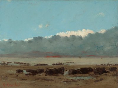 Black Rocks ved Trouville av Gustave Courbet