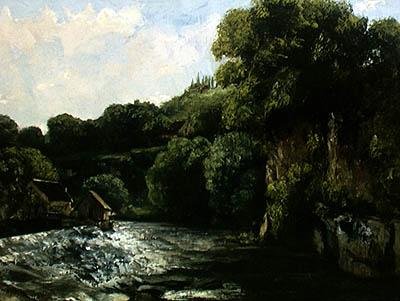 Låsen på Loue av Gustave Courbet