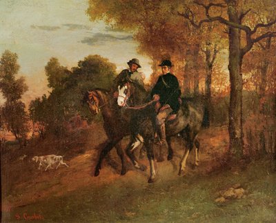 Returen fra jakten, 1857 av Gustave Courbet