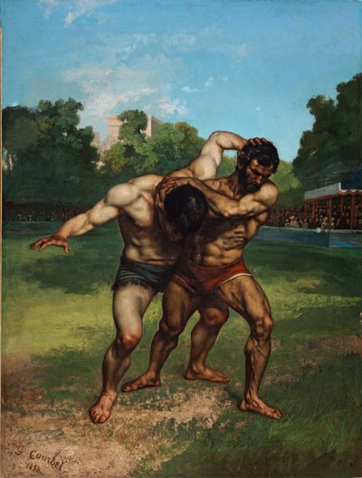 Wrestlers av Gustave Courbet