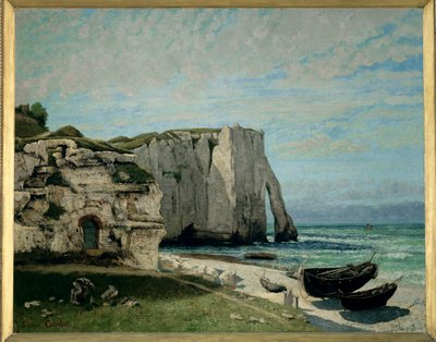Etretat-klippen etter et tordenvær (maleri på lerret) av Gustave Courbet