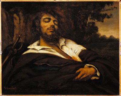 Malerens selvportrett sår. (olje på lerret av Gustave Courbet