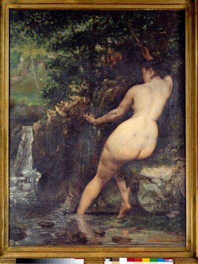 Kilden eller badegjesten ved kilden Maleri av Gustave Courbet (1819-1877) 1868 Søn. 1,28x0,97 m Paris, musee d