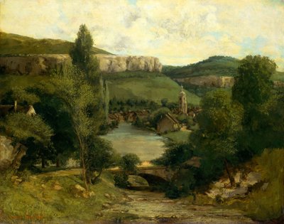 Utsikt over Ornans, ca. 1850 av Gustave Courbet