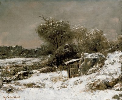 Vinterscene, 1800-tallet av Gustave Courbet