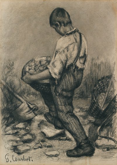Ung steinbryter, c1864-1865 av Gustave Courbet