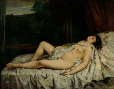 Sovende naken av Gustave Courbet