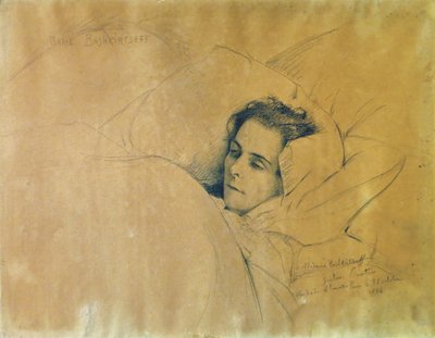 Maria Konstantinovna Bashkirtsevas død 1858-1884, 1884. av Gustave Courtois