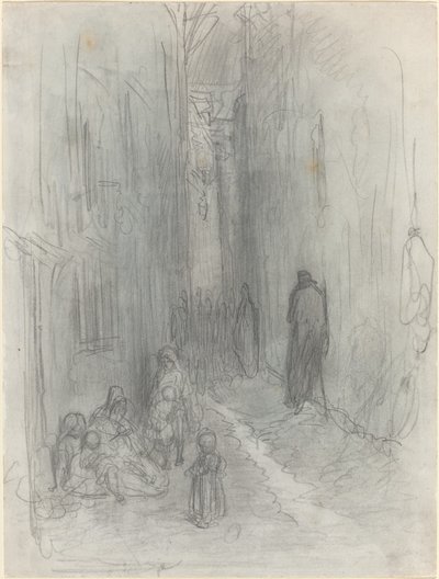 En Backstreet i London av Gustave Dore