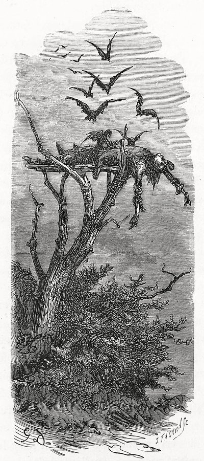 En keltisk himmelbegravelse, 1866 av Gustave Dore