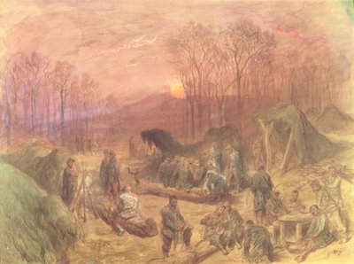 Et militært leirsted av Gustave Dore