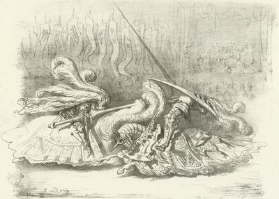 A Tournament - Beauty the Prize AD1450 (gravure) av Gustave Dore