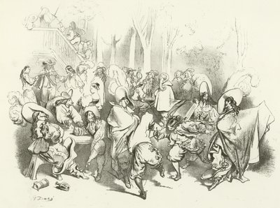 Etter Richelieus dekret mot duellering (gravyr) av Gustave Dore