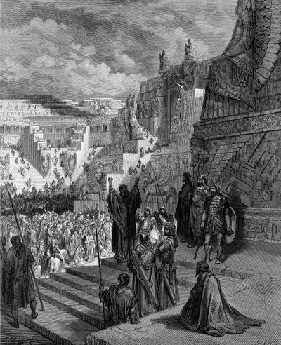 Artaxerxes gir jødene frihet. - Bibelen av Gustave Dore