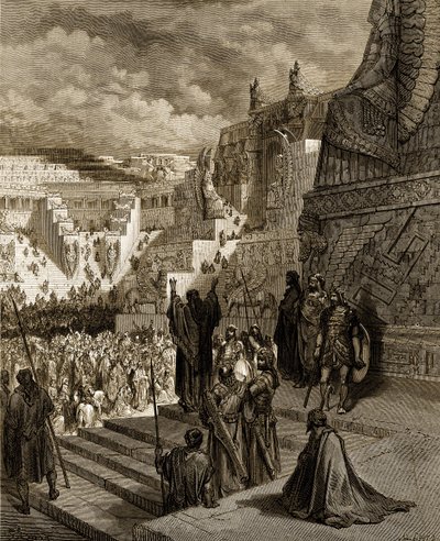 Artaxerxes gir jødene frihet. - Bibelen av Gustave Dore