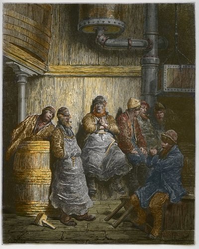 Barclay Perkins Brewery Workers taking a break - from 