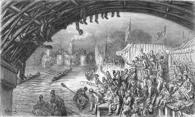 'Barnes Bridge', 1872. av Gustave Dore