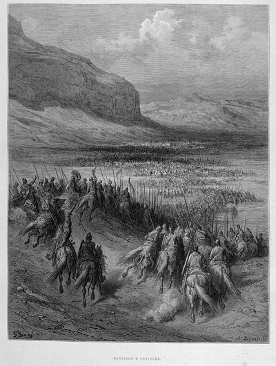 Slaget ved Antiokia under det første korstoget av Gustave Doré av Gustave Dore