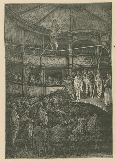 Blondin i Shoreditch, London (gravering) av Gustave Dore